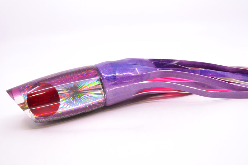 Koya Lures Silver Starburst Purple Back Red Eyes Medium Poi Dog 14" 10oz FT Vinyl