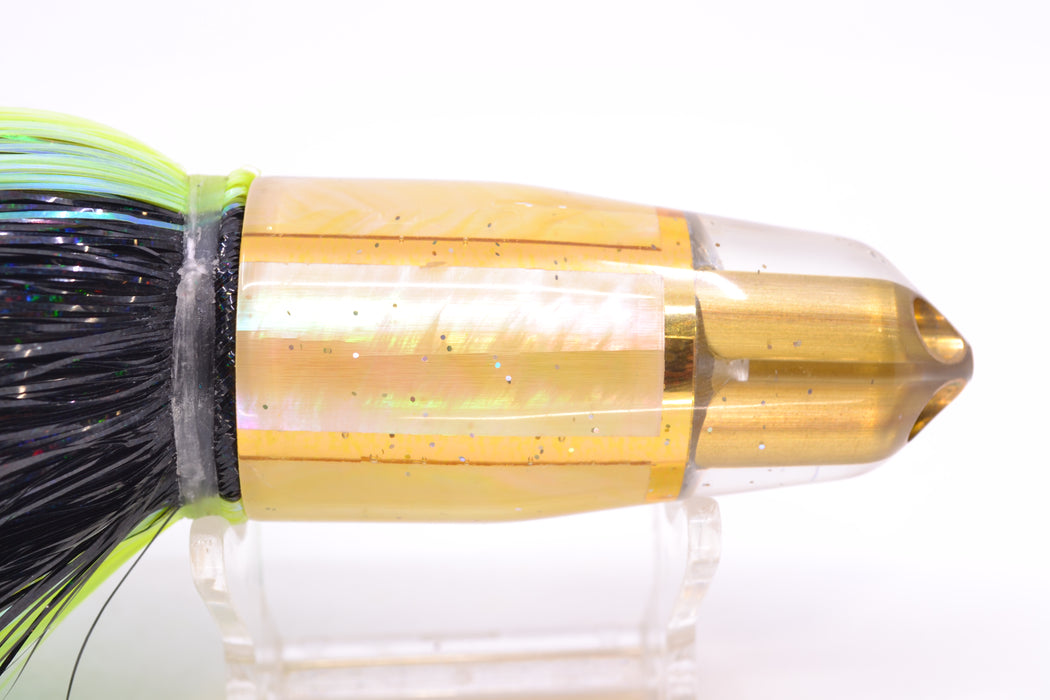 Tanigawa Lures Golden MOP 2-Hole Bullet 9"+ 9oz EZ Flash Yellowfin