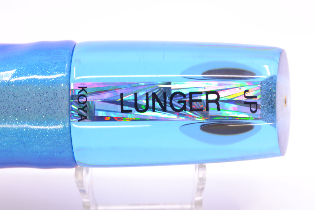 Koya Lures Blue Rainbow Starburst JP Large Lunger 14" 10oz Fire Tailz Vinyl Blue Dream GZE