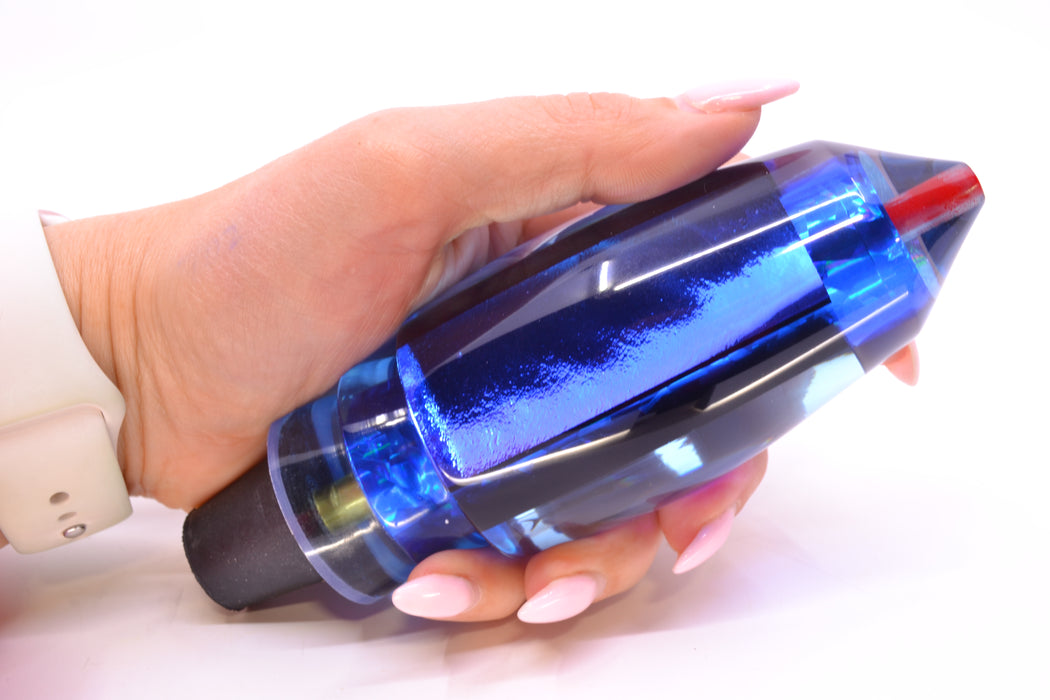 Aloha Lures Blue-Purple Dichro Blue Rainbow Large Deep Six 12" 9.2oz