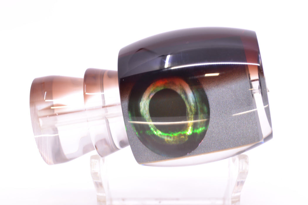 Moyes Lures Silver Pearl Root Beer Back Taxi Eyes Large Secret 12" 3oz GZE