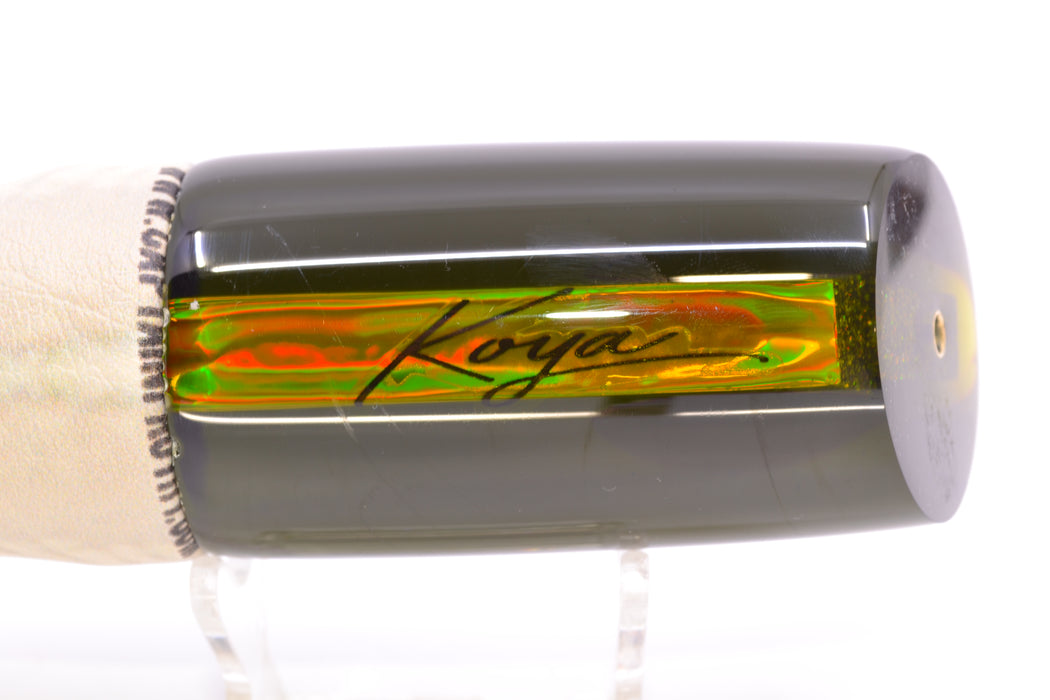 Koya Lures Smoke Rainbow Red Eyes Large 614 14" 9oz ALV Vinyl Black Ballyhoo