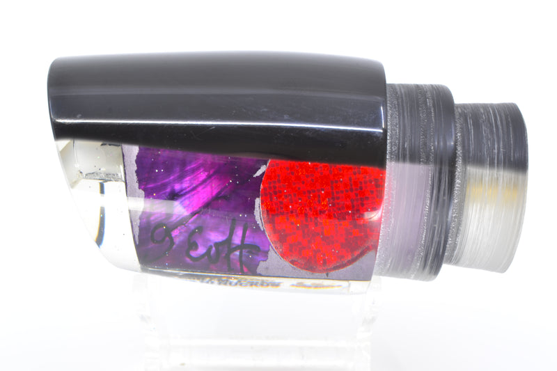 Marlin Magic Lures Purple MOP Black Back Red Eyes Ruckus 12" 7.2oz *DELAMMED* GZE