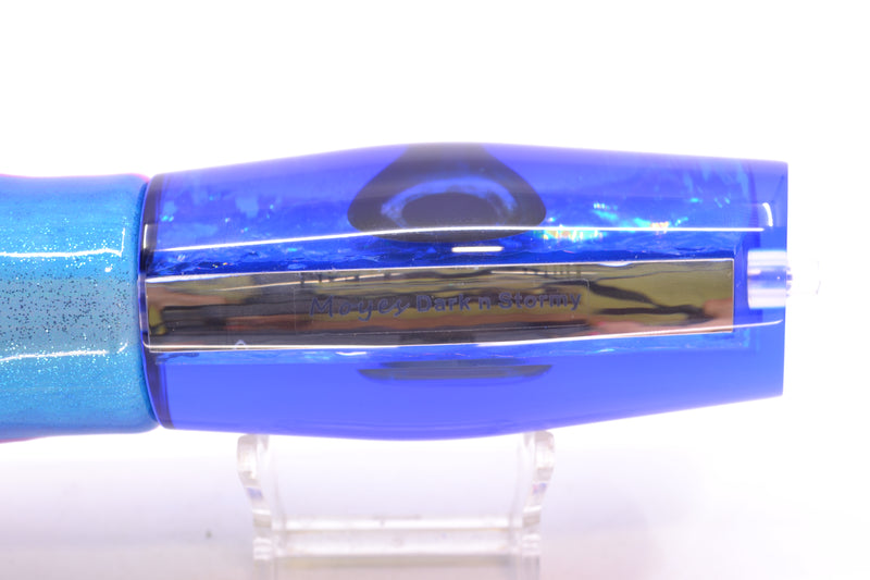 Moyes Lures Blue-Pink Dichro Blue Back Large Dark-N-Stormy 14" 10.3oz FT Vinyl Blue Dream