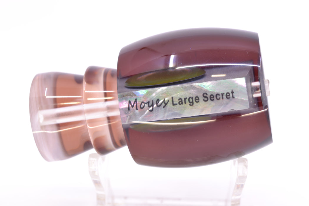 Moyes Lures Silver Pearl Root Beer Back Taxi Eyes Large Secret 12" 3oz GZE