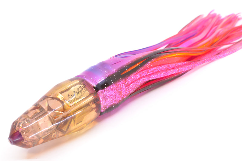 Aloha Lures RARE Gold Mirrored Swizzle Bullet 9" 4.8oz Skirted Purple-Black-Pink New Pre-Owned