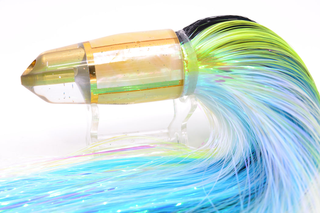 Tanigawa Lures Golden MOP 2-Hole Bullet 9"+ 9oz EZ Flash Yellowfin