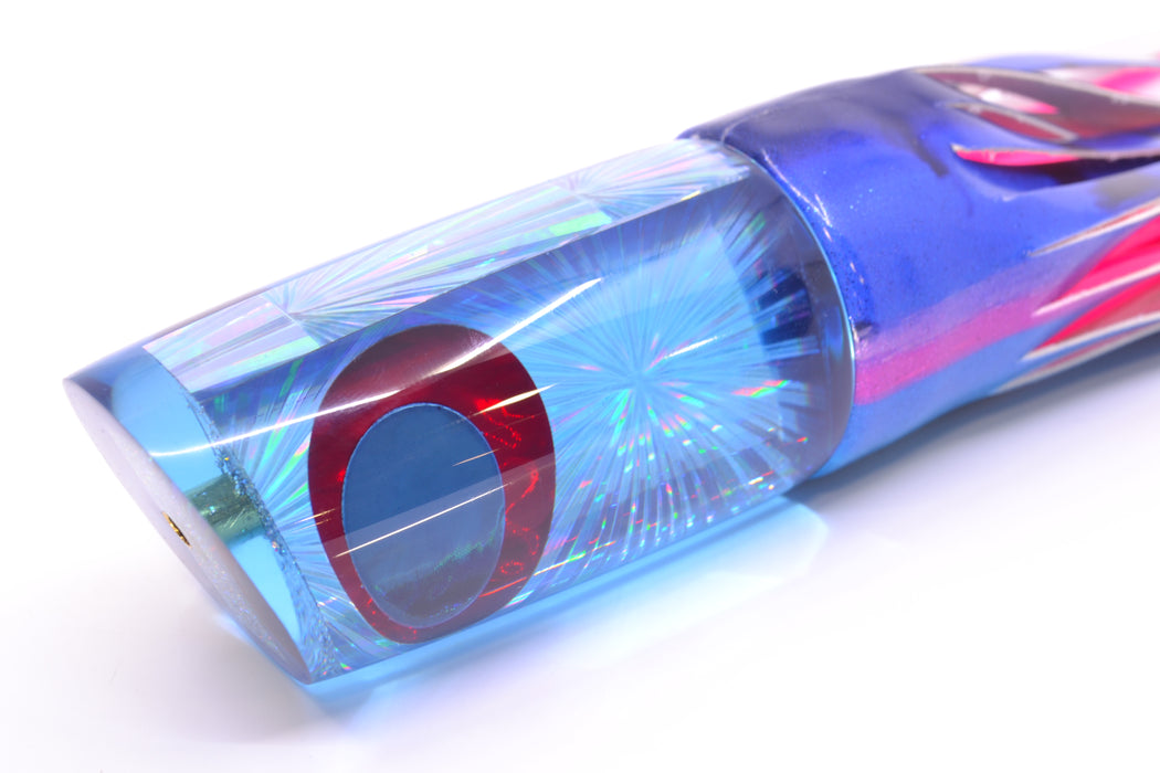 Koya Lures Blue Rainbow Starburst JP Large Lunger 14" 10oz Fire Tailz Vinyl Blue Dream GZE