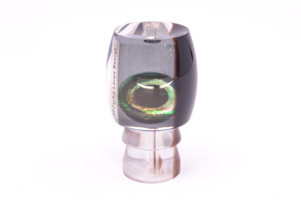 Moyes Lures Silver Pearl Root Beer Back Taxi Eyes Large Secret 12" 3oz GZE