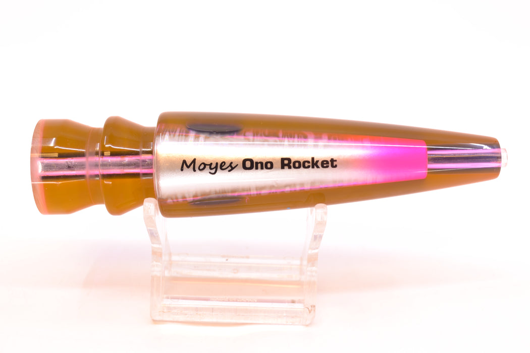 Moyes Lures Silver Aurora Black-Pink Back Taxi Eyes Ono Rocket 9" 5oz