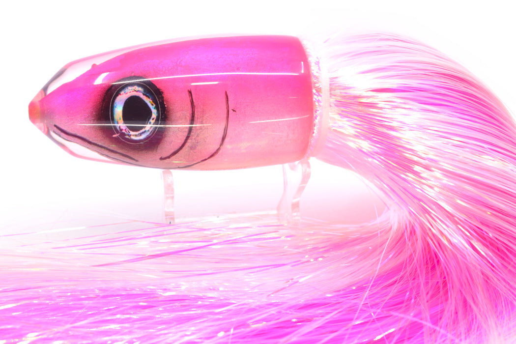 Tsutomu Lures Pink-White Fish Head Benchmark Bullet 12" 8oz EZ Flash Pinky