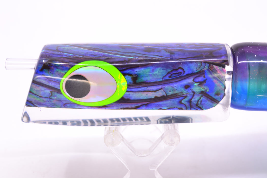 Marlinstar Purple Paua Shell Lead Medium Tomahawk FMJ 9"+ 11.4oz Skirted Purple-Blue GZE