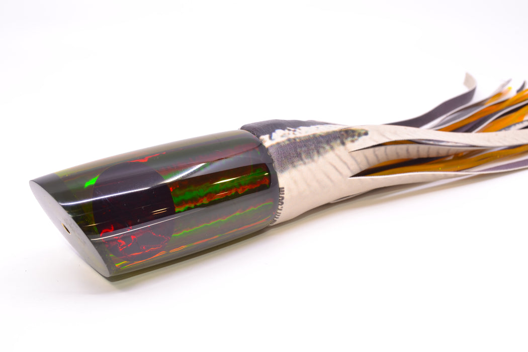 Koya Lures Smoke Rainbow Red Eyes Large 614 14" 9oz ALV Vinyl Black Ballyhoo