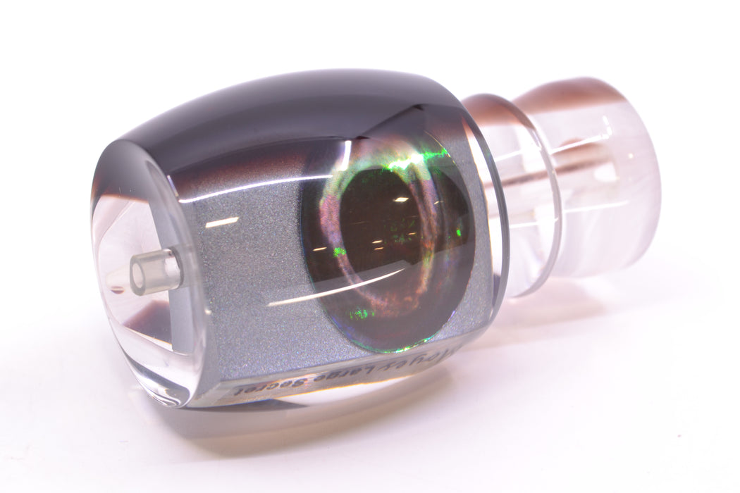 Moyes Lures Silver Pearl Root Beer Back Taxi Eyes Large Secret 12" 3oz GZE