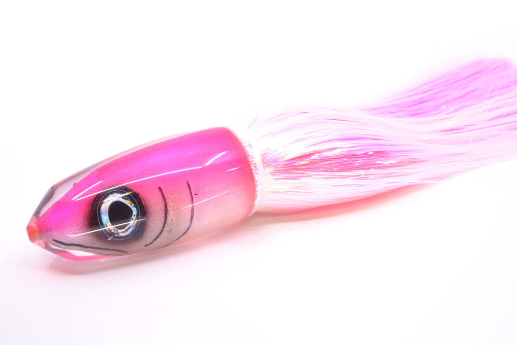 Tsutomu Lures Pink-White Fish Head Benchmark Bullet 12" 8oz EZ Flash Pinky