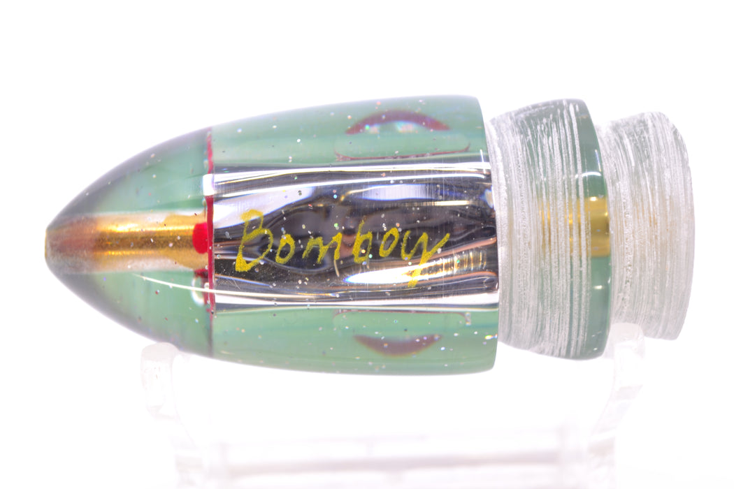 Bomboy Lures Silver Chrome Green Back Baby Bomb 9" 2.8oz