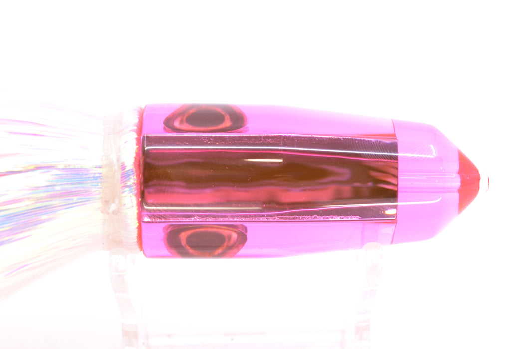 Moyes Lures Pink Mirrored Sicario Bullet 8" 4.8oz Flashabou Pink/White GZE