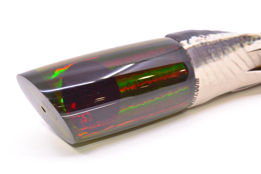 Koya Lures Smoke Rainbow Red Eyes Large 614 14" 9oz ALV Vinyl Black Ballyhoo