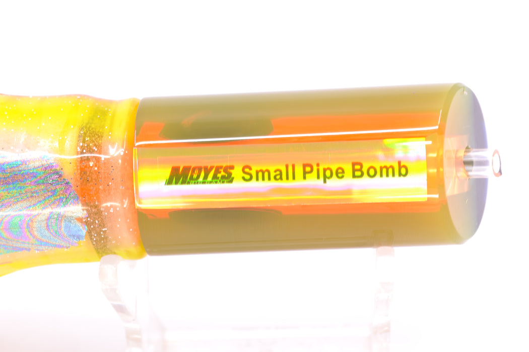 Moyes Lures Orange Awabi Black Back Taxi Eyes Small Pipe Bomb 9" 4oz Skirted Kajiki