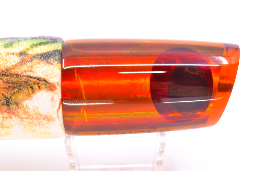 Koya Lures Amber Rainbow JP Large Lunger 14" 9oz A La Vive Vinyl Fire Mackerel GZE