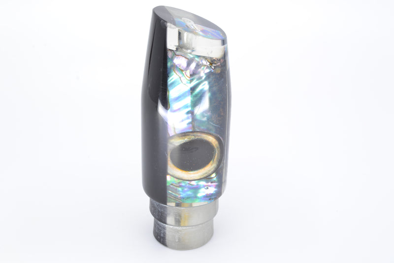 Marlin Magic Blue-Purple Abalone Black Back Taxi Eyes Large Plunger 12" 6oz *CHIPPED* GZE