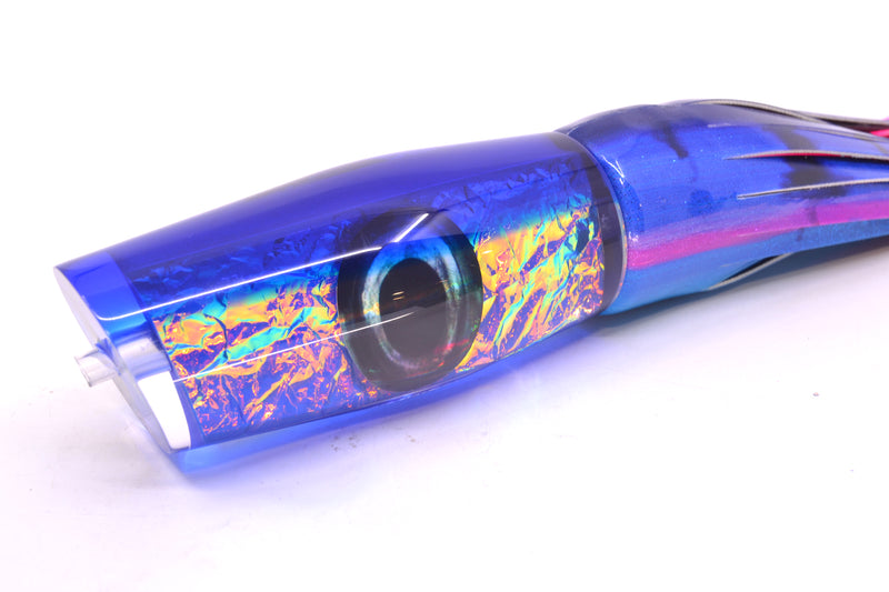 Moyes Lures Blue-Pink Dichro Blue Back Large Dark-N-Stormy 14" 10.3oz FT Vinyl Blue Dream