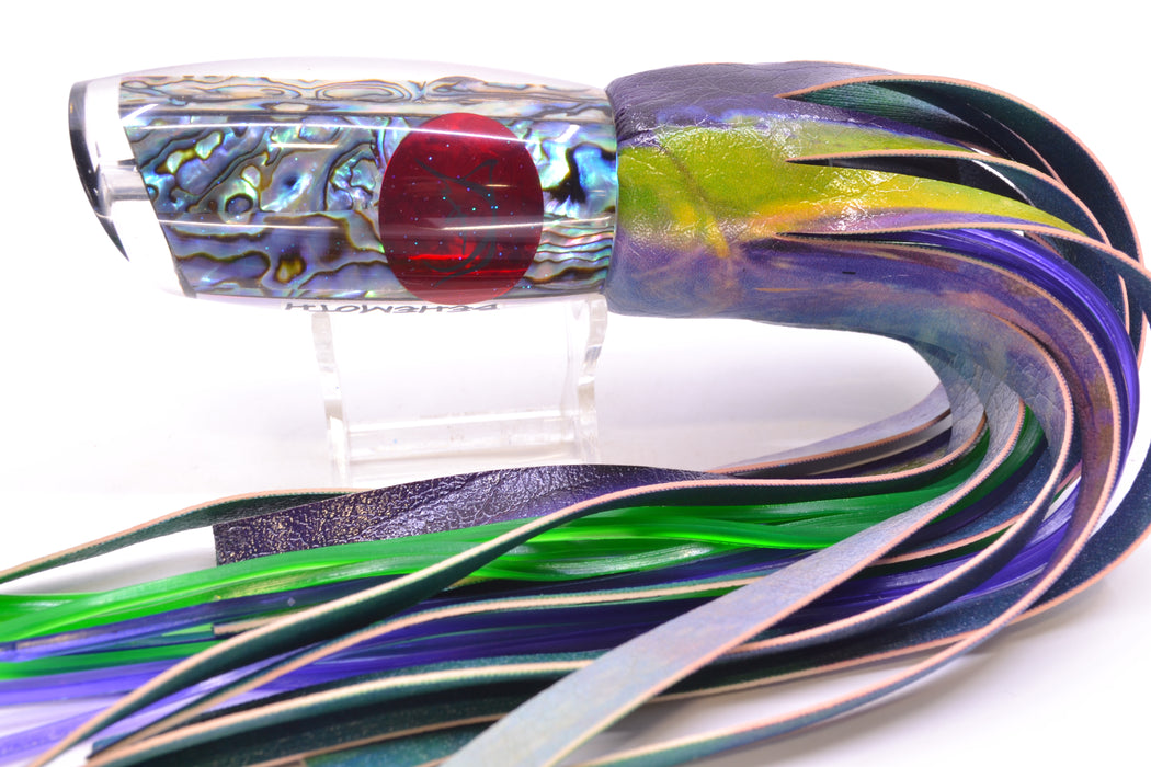 Bonze Lures Paua Shell Red Eyes Behemoth 12" 9.5oz ALV Vinyl Yellowfin Tuna