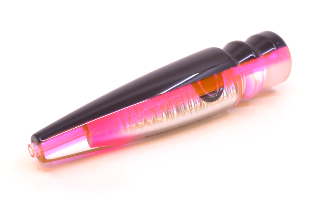 Moyes Lures Silver Aurora Black-Pink Back Taxi Eyes Ono Rocket 9" 5oz