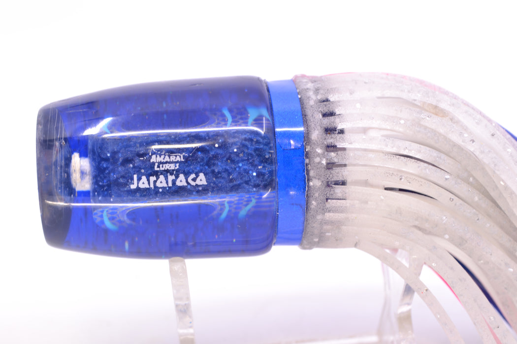 Amaral Lures Blue Pearl Rainbow Scale Ice Blue Stripes Blue Back Jararaca 12" 4oz