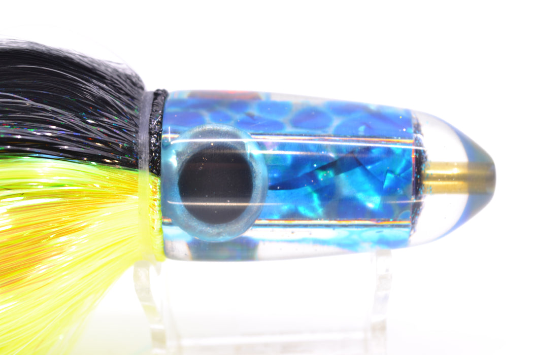 Ganku Lures "Pelagic Trigger V2" Blue Dot Abalone Long Bullet 9" 7oz Strobez Black-Chartreuse