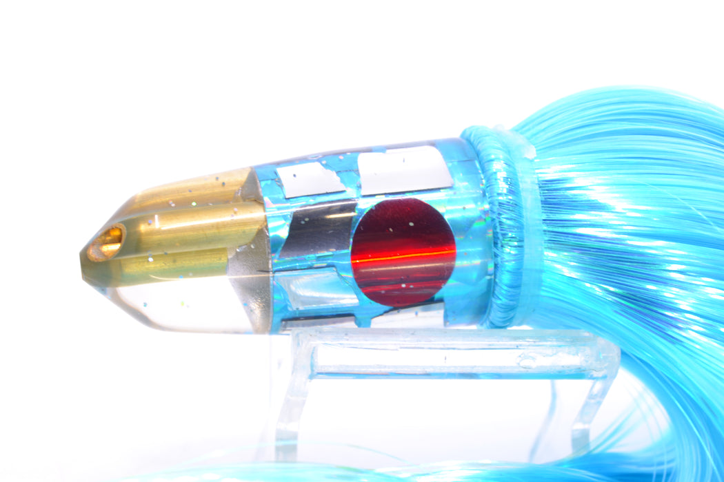 Tanigawa Lures Ice Blue Rainbow Cracked Glass 2-Hole Bullet 7" 6oz Strobez Ice Blue