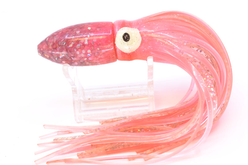 Unknown Pink Glittered Teardrop Bullet 7" 3.4oz Skirted Pink/Silver Used Pre-Owned