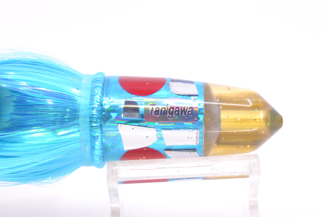 Tanigawa Lures Ice Blue Rainbow Cracked Glass 2-Hole Bullet 7" 6oz Strobez Ice Blue