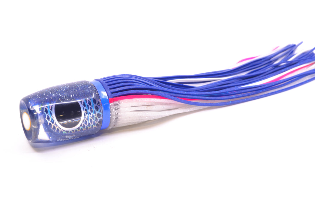 Amaral Lures Blue Pearl Rainbow Scale Ice Blue Stripes Blue Back Jararaca 12" 4oz