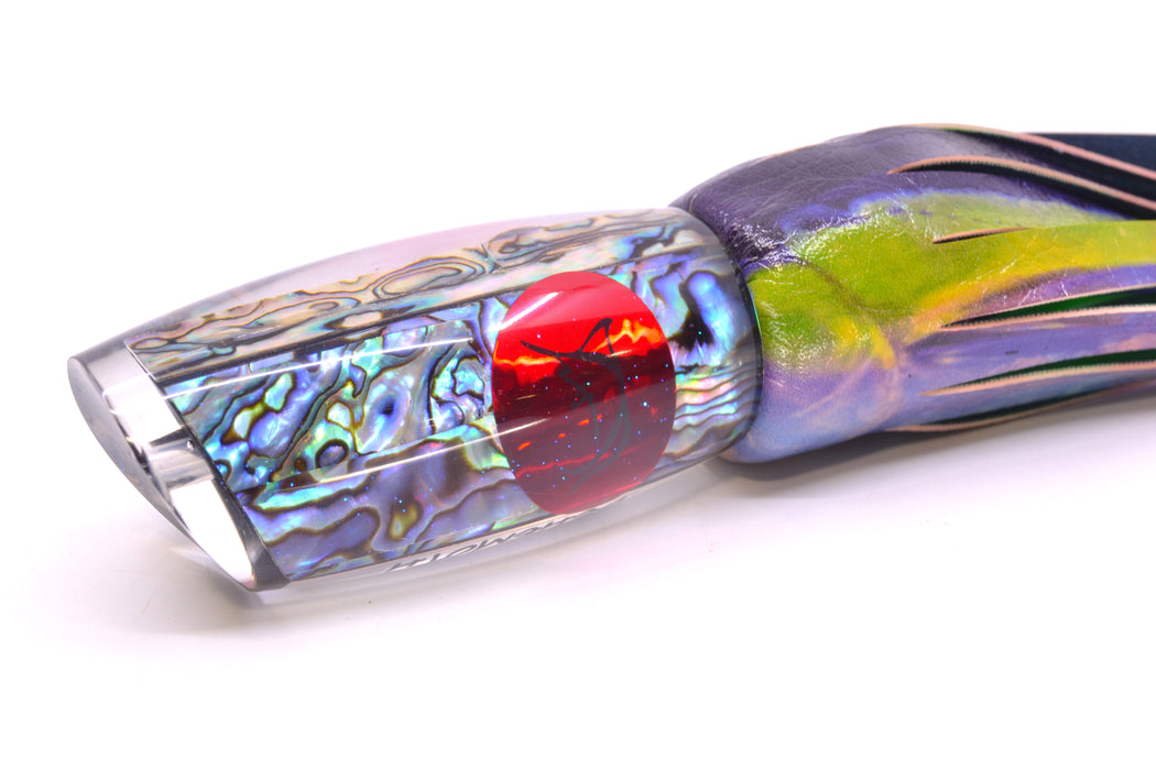 Bonze Lures Paua Shell Red Eyes Behemoth 12" 9.5oz ALV Vinyl Yellowfin Tuna