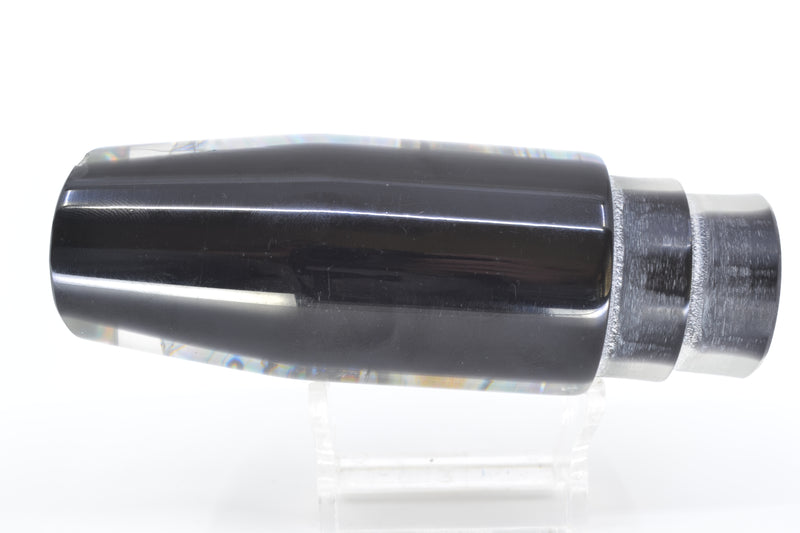 Marlin Magic Blue-Purple Abalone Black Back Taxi Eyes Large Plunger 12" 6oz *CHIPPED* GZE