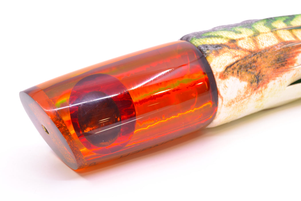 Koya Lures Amber Rainbow JP Large Lunger 14" 9oz A La Vive Vinyl Fire Mackerel GZE