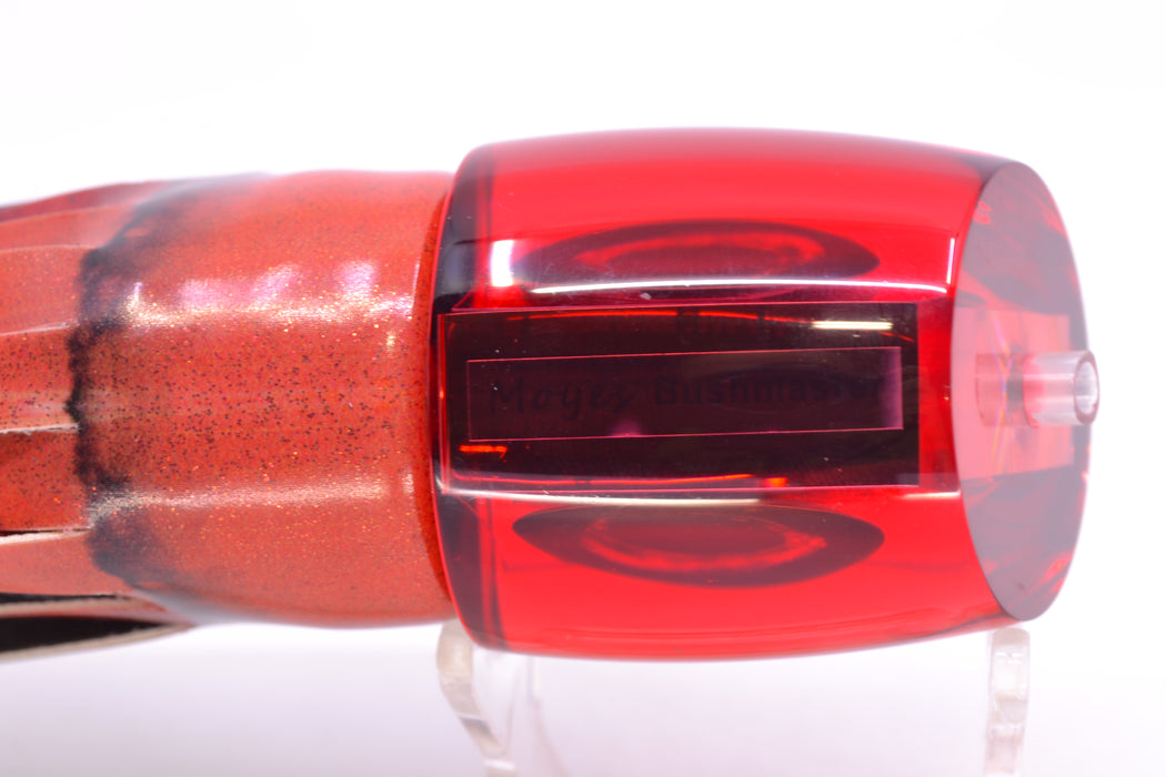 Moyes Lures Red Mirrored Taxi Eyes Bushmaster 12" 7.5oz FT Vinyl Red Tiger