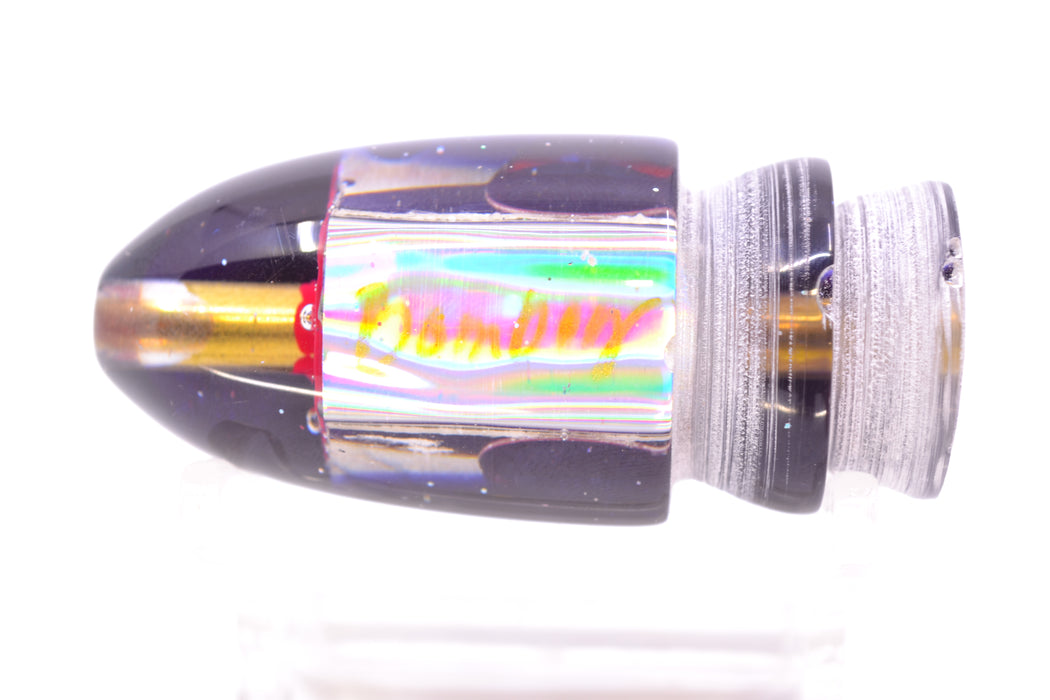 Bomboy Lures White Abalone Purple Back Baby Bomb 9" 2.8oz