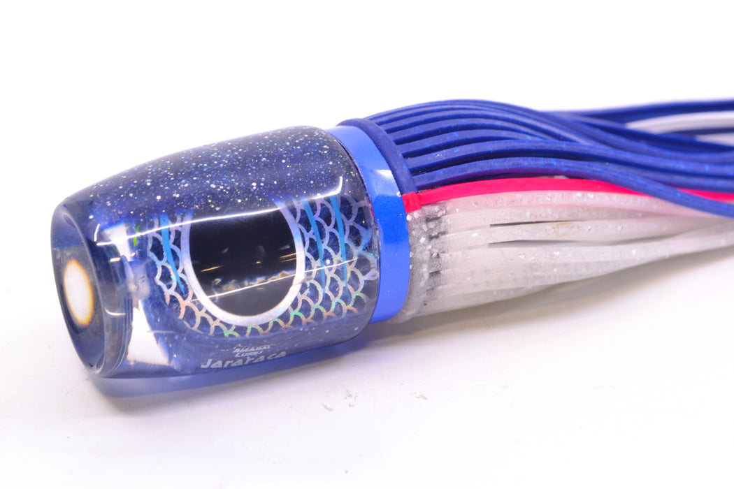 Amaral Lures Blue Pearl Rainbow Scale Ice Blue Stripes Blue Back Jararaca 12" 4oz
