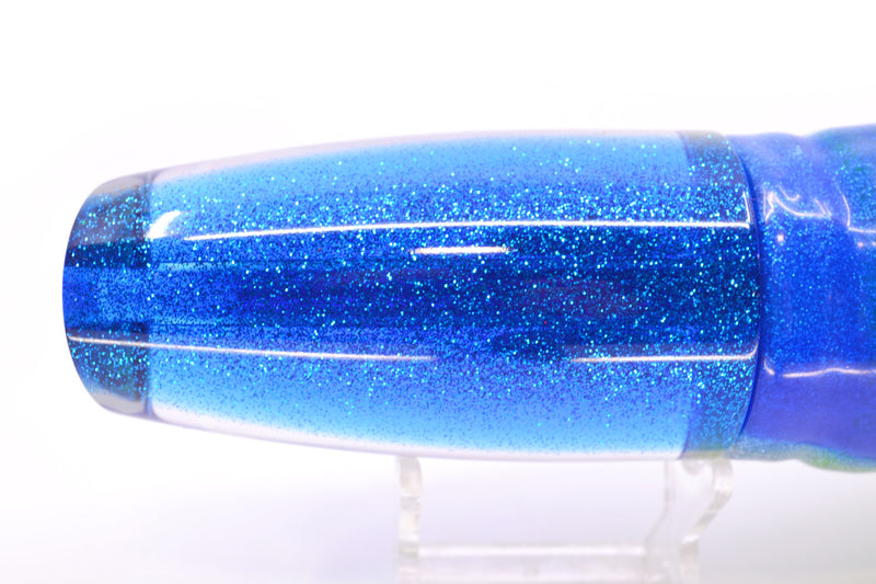 TANTRUM Lures Ice Rainbow Scale Blue Back XL Plunger 14" 12oz Skirted Blue-Silver