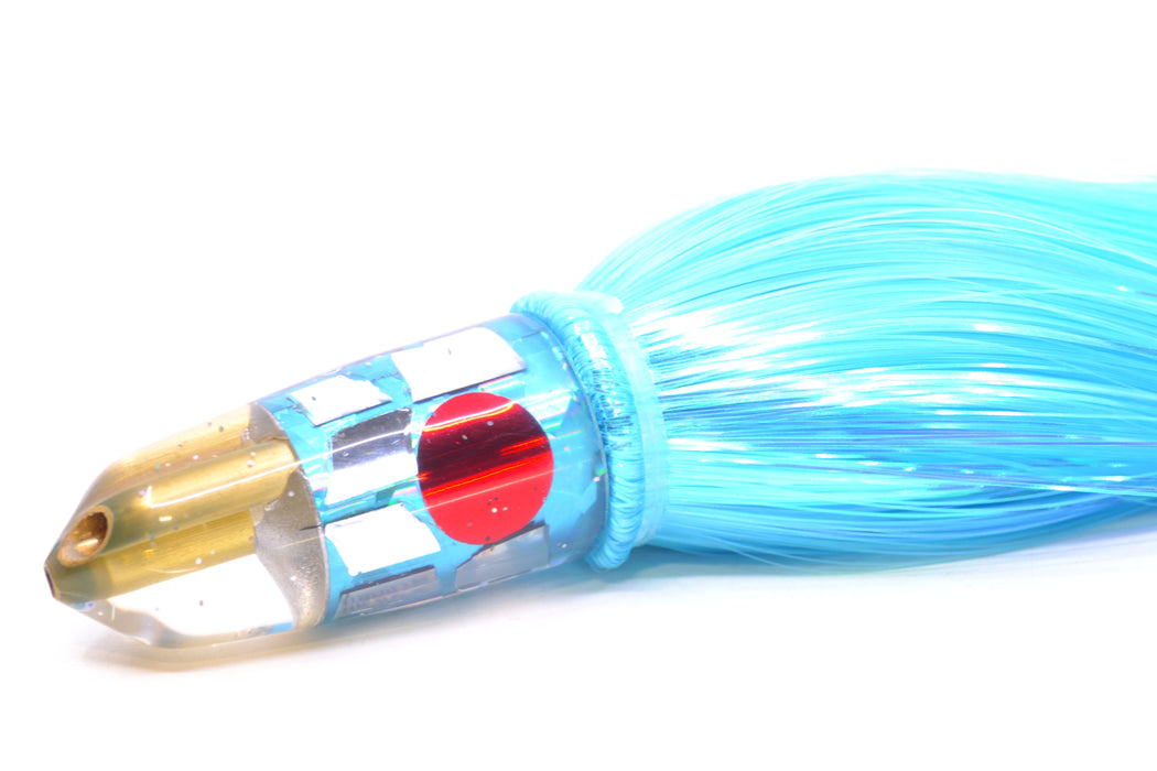 Tanigawa Lures Ice Blue Rainbow Cracked Glass 2-Hole Bullet 7" 6oz Strobez Ice Blue