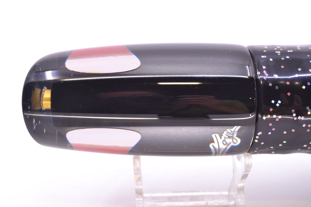 Koya Lures Black Pearl Red Eyes Medium Poi Dog 14" 11oz Skirted Black