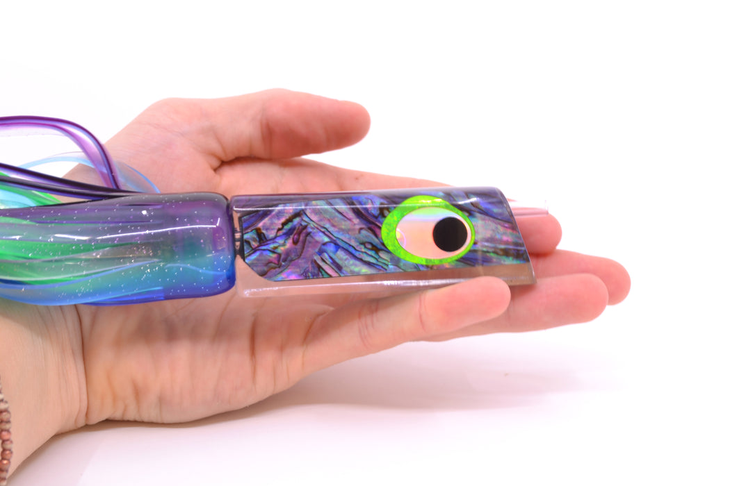 Marlinstar Purple Paua Shell Lead Medium Tomahawk FMJ 9"+ 11.4oz Skirted Purple-Blue GZE