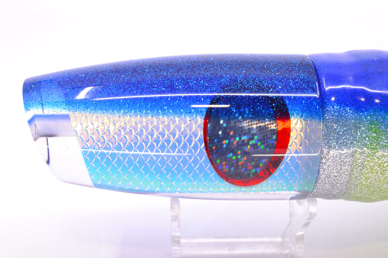TANTRUM Lures Ice Rainbow Scale Blue Back XL Plunger 14" 12oz Skirted Blue-Silver