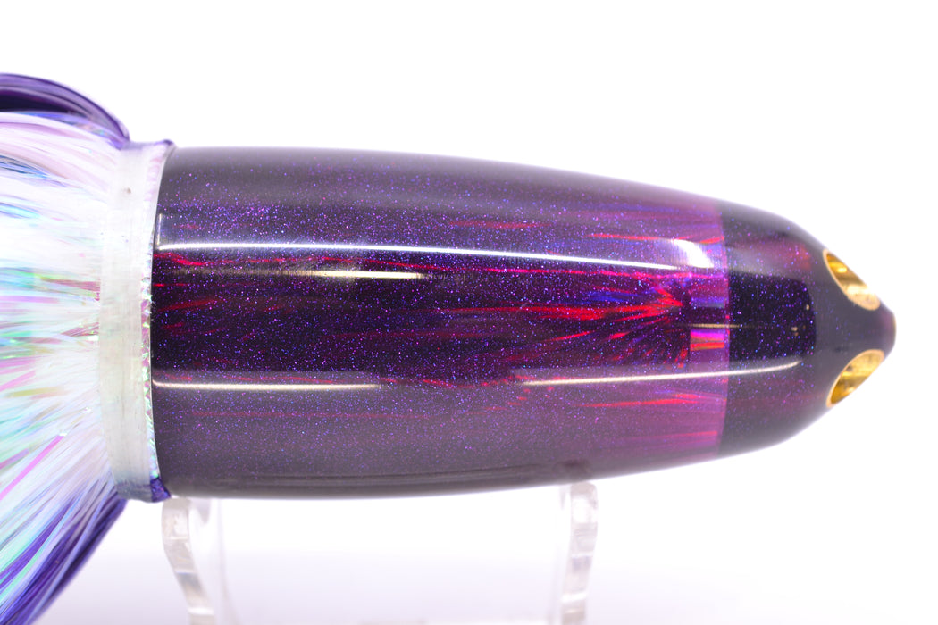 Ali'i Kai Lures Purple Rainbow Starburst Dreamliner Jet 12" 14.5oz EZ Flash Black-Purple-White