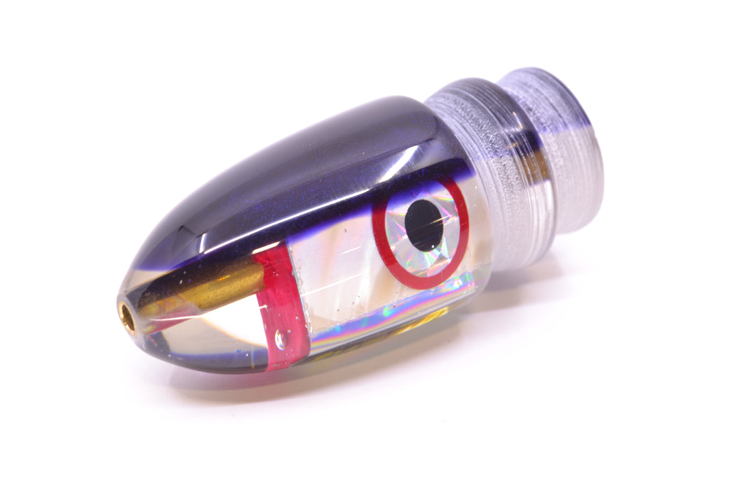 Bomboy Lures White Abalone Purple Back Baby Bomb 9" 2.8oz