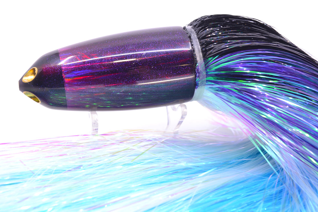 Ali'i Kai Lures Purple Rainbow Starburst Dreamliner Jet 12" 14.5oz EZ Flash Black-Purple-White
