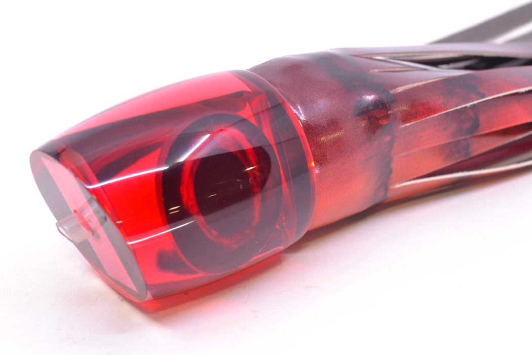 Moyes Lures Red Mirrored Taxi Eyes Bushmaster 12" 7.5oz FT Vinyl Red Tiger