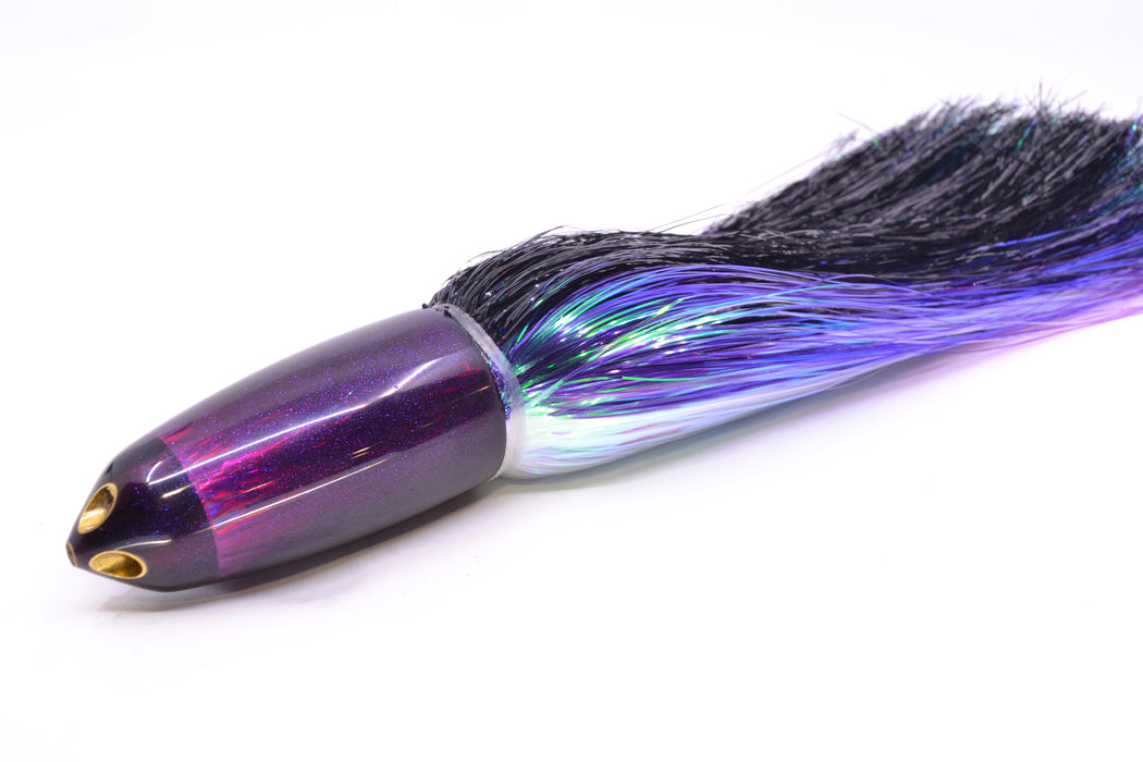 Ali'i Kai Lures Purple Rainbow Starburst Dreamliner Jet 12" 14.5oz EZ Flash Black-Purple-White
